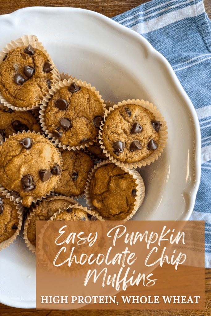easy pumpkin chocolate chip muffin graphic