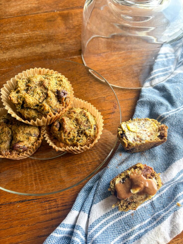 Best Zucchini Muffins With Chocolate Chips and Almond Butter