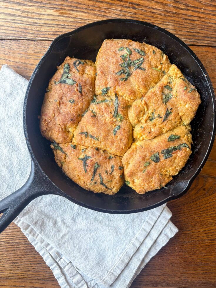 Garlic Cheddar Biscuits With Fresh Milled Flour